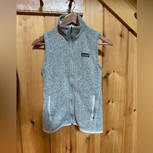 Patagonia full-zip vest - gray - size small - fleece-lined pockets